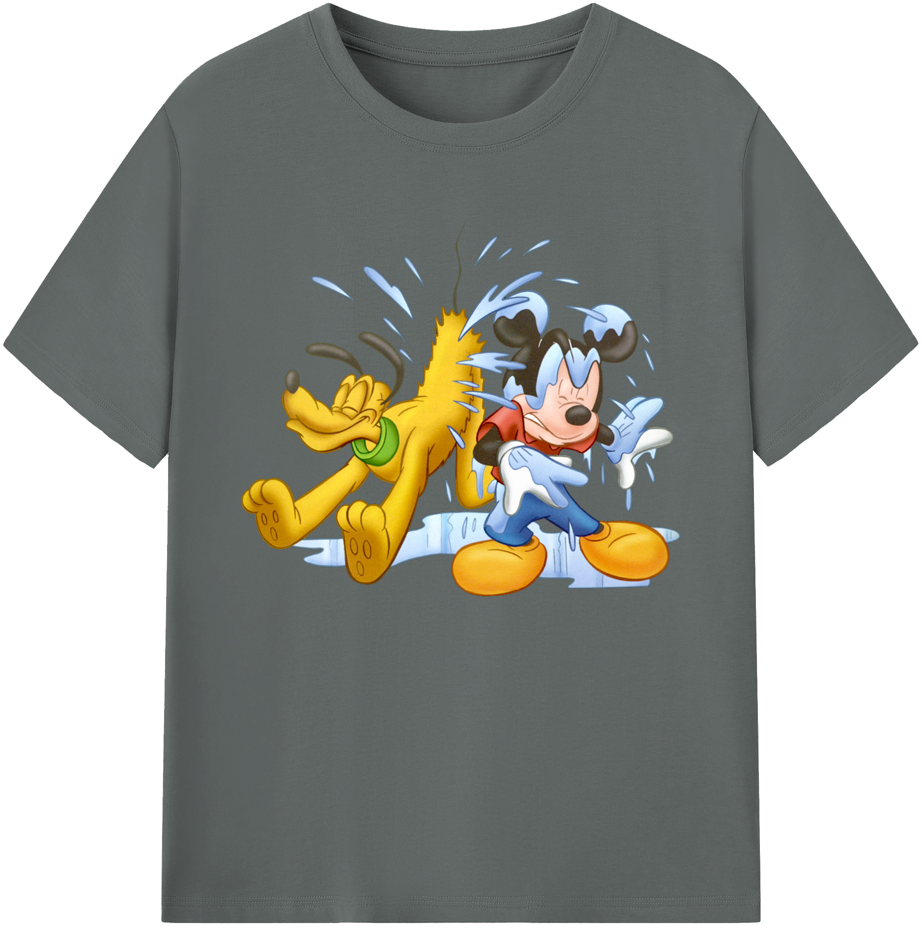 ミッキーマウス Mickey Mouse 綿100％ メンズ半袖Tシャツ｜肌触りやわらか＆通気性